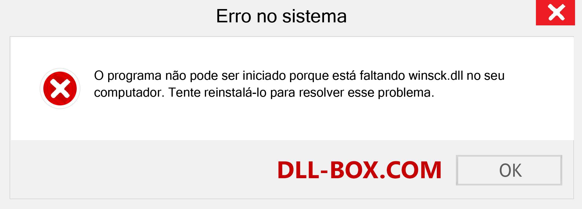 Arquivo winsck.dll ausente ?. Download para Windows 7, 8, 10 - Correção de erro ausente winsck dll no Windows, fotos, imagens